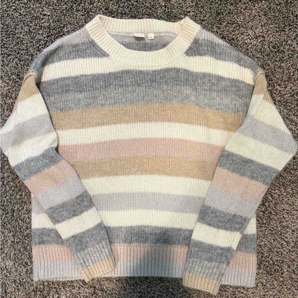 Gap pastel striped wool and alpaca blend sweater - size small